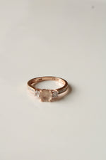 10K Rose Gold Pink Stone Ring | Size 6