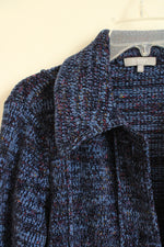 NEW Habitat Blue Multicolor Button Down Soft Sweater | S