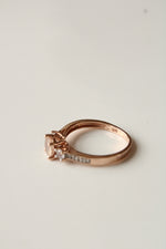 10K Rose Gold Pink Stone Ring | Size 6