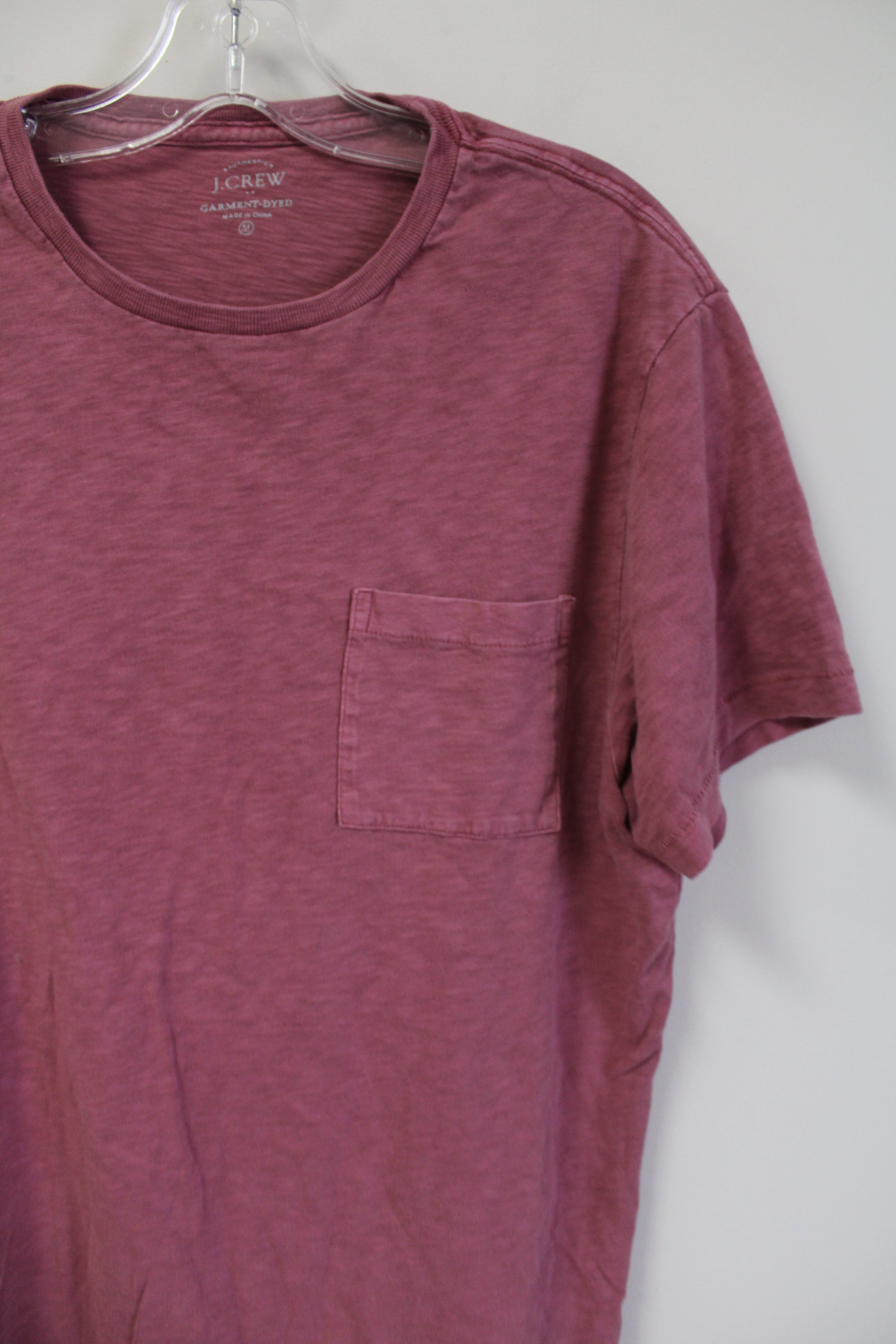 J.Crew Garment Dyed Dusty Pink Pocket Tee | M