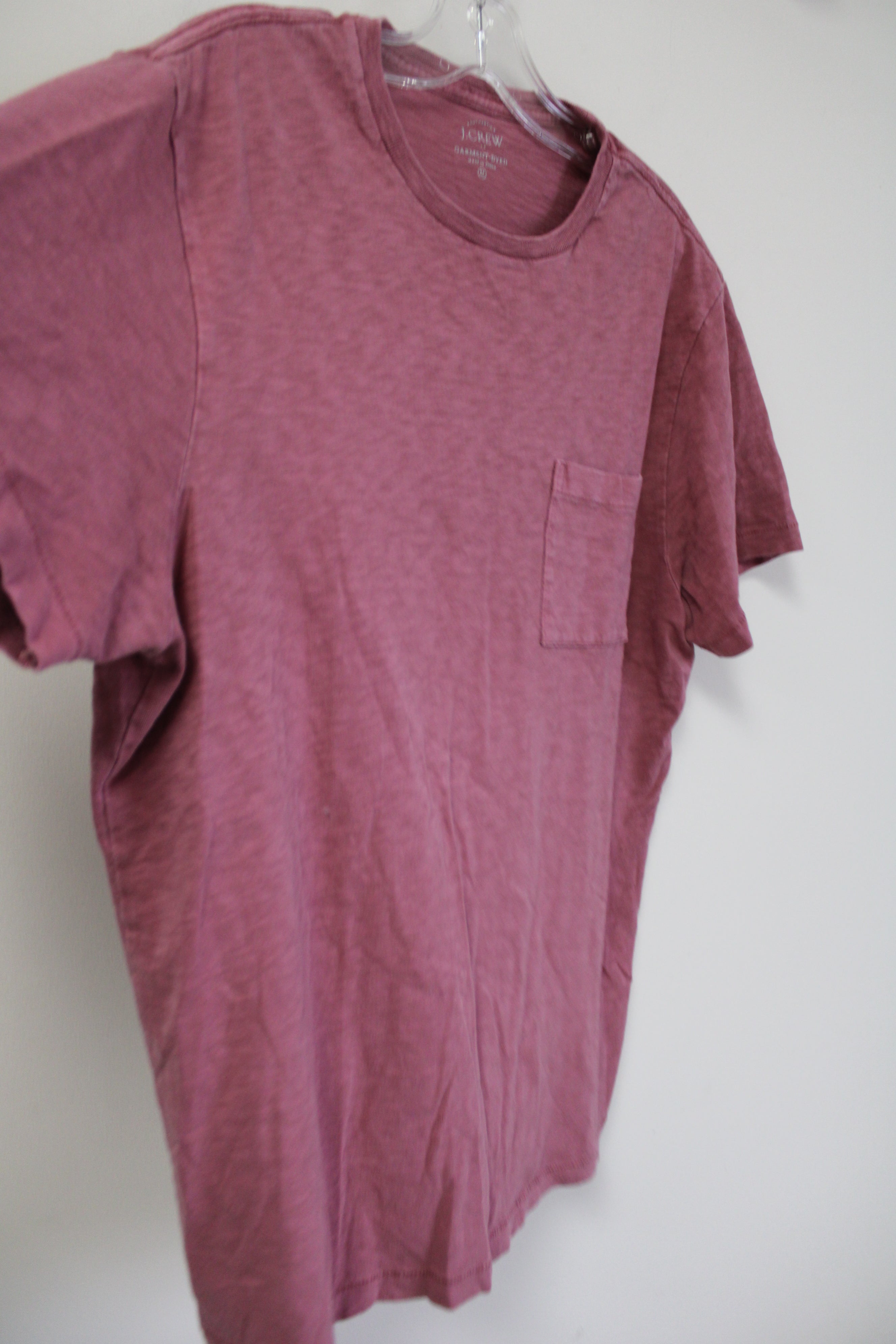 J.Crew Garment Dyed Dusty Pink Pocket Tee | M