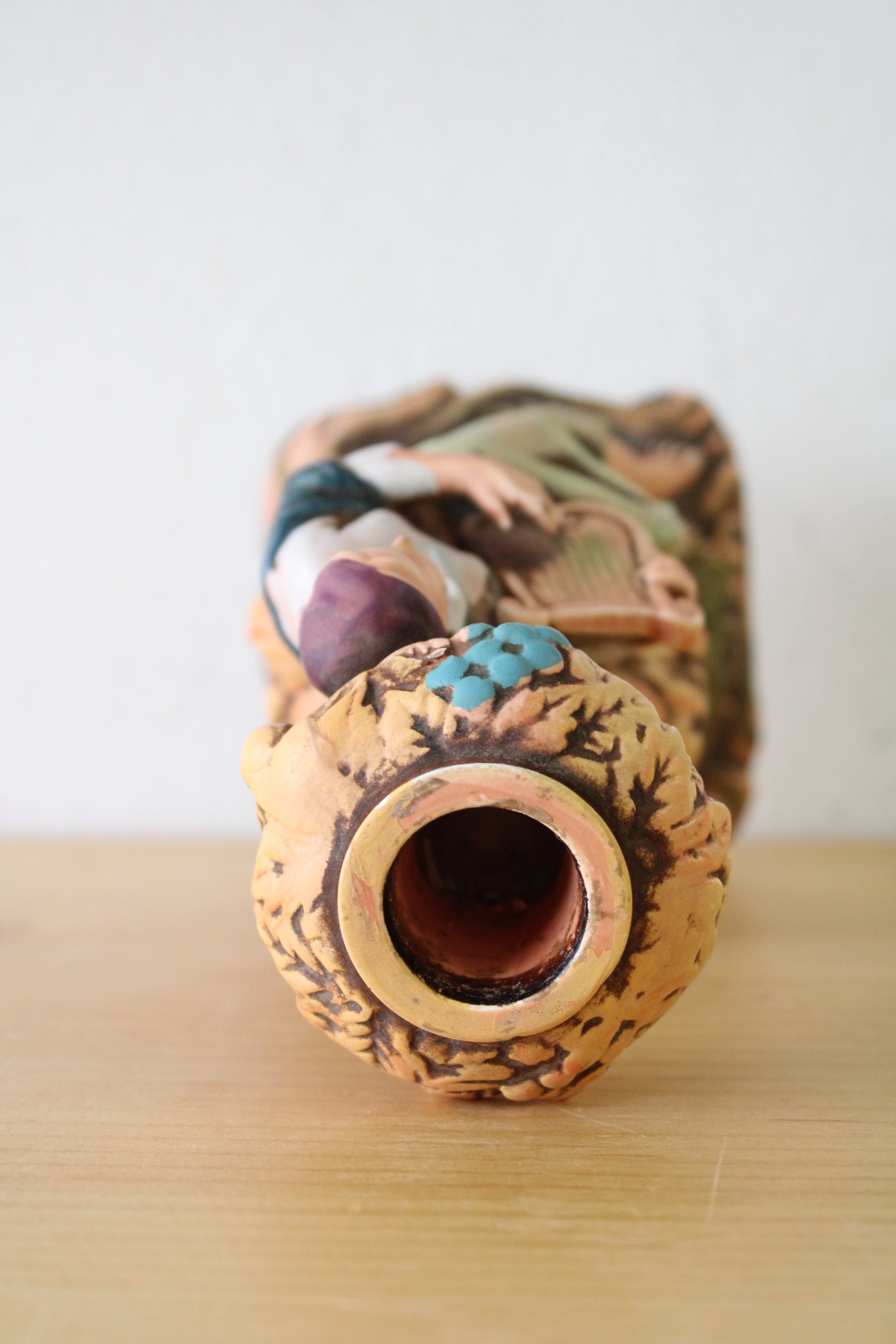 Arcadia Girl Playing Harp Candle Holder