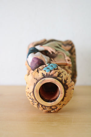 Arcadia Girl Playing Harp Candle Holder