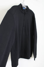 Port Authority Black 1/4 Zip Soft Pullover Sweatshirt | L