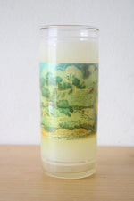 Vue-Lon Ware Vintage Painting Gold Rimmed Glass