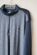 NEW Adidas Blue 1/4" Zip Pullover | 2XL
