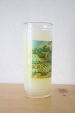 Vue-Lon Ware Vintage Painting Gold Rimmed Glass