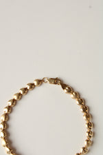 14K Yellow Gold Heart Link Bracelet
