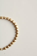 14K Yellow Gold Heart Link Bracelet