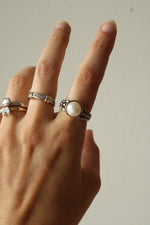 925/14K Genuine Pearl Ring | Size 8