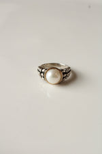 925/14K Genuine Pearl Ring | Size 8