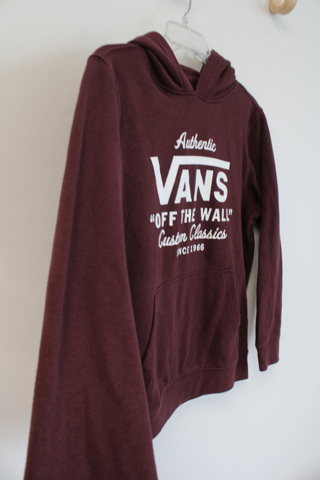 Vans Maroon Logo Hoodie | Youth L (14)