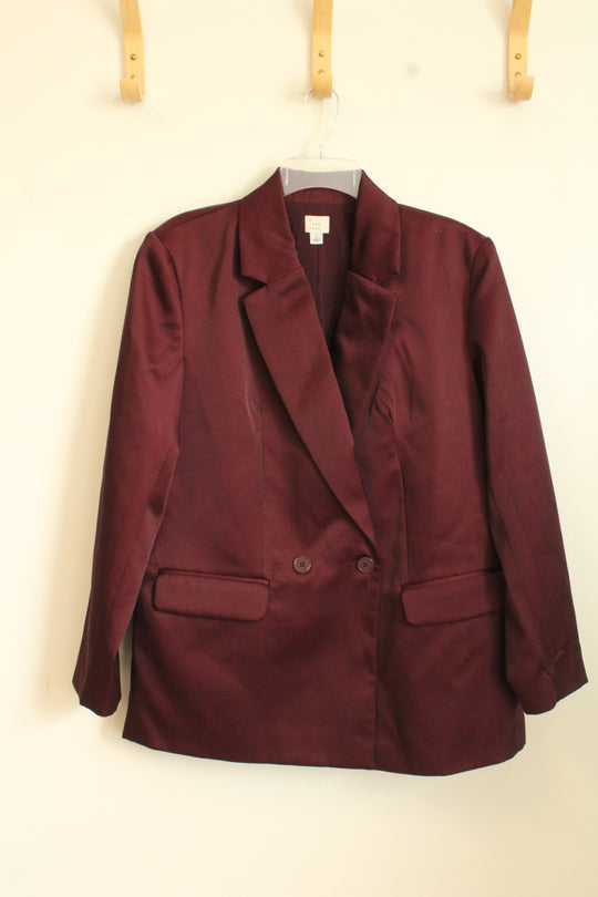 A New Day Burgundy Dress Blazer | S