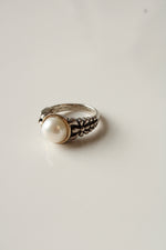 925/14K Genuine Pearl Ring | Size 8