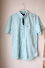 NEW Tommy Bahama Regular Fit Light Blue Cotton Button Down Shirt | L