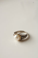925/14K Genuine Pearl Ring | Size 8