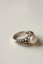 925/14K Genuine Pearl Ring | Size 8