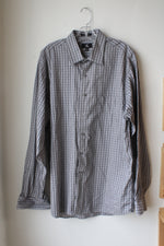 Calvin Klein Gray Plaid Button Down Shirt | XL
