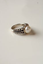 925/14K Genuine Pearl Ring | Size 8