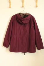 Natural Reflections Burgundy Moleskin Lined Coat