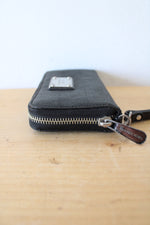 Michael Kors Jet Set Black Logo Corner Zip Wallet