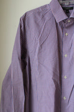 Banana Republic Camden Fit Blue Red Plaid Button Down Shirt | L