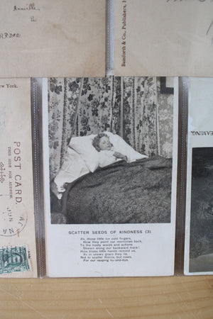Set Of 6 Vintage Poem Postcards