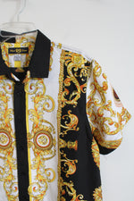 Phat Farm Black Yellow & White Button Down Shirt | L