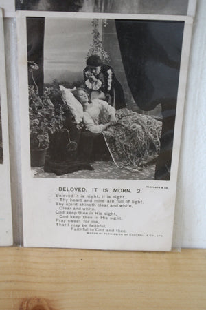 Set Of 6 Vintage Poem Postcards
