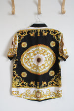 Phat Farm Black Yellow & White Button Down Shirt | L