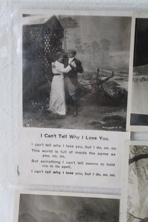 Set Of 6 Vintage Poem Postcards