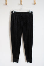 Felina Black Velvet Jogger Sweatpants | M
