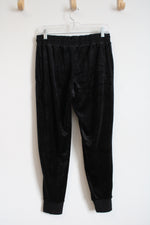 Felina Black Velvet Jogger Sweatpants | M