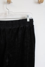 Felina Black Velvet Jogger Sweatpants | M