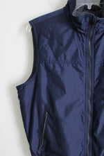 Chaps Blue Fleece Lined Vest | L