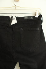 NEW Buffalo David Bitton Mid Rise Skinny Faux Leather Black Jeans | 28