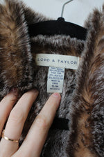 Lord & Taylor Vegan Suede & Fur Jacket | S/M