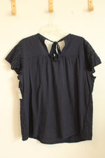 NEW Lane Bryant Navy Eyelet Top | 18/20