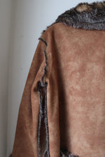Lord & Taylor Vegan Suede & Fur Jacket | S/M