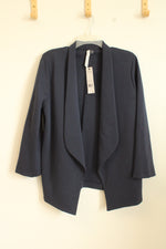 New NY Collection Navy Open Cardigan | XL