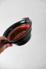 Vintage California Pottery Orange Glazed Pottery Divided Appetizer Serving Tray