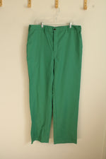 iTex Green Cotton Straight Leg Pants | 38x34