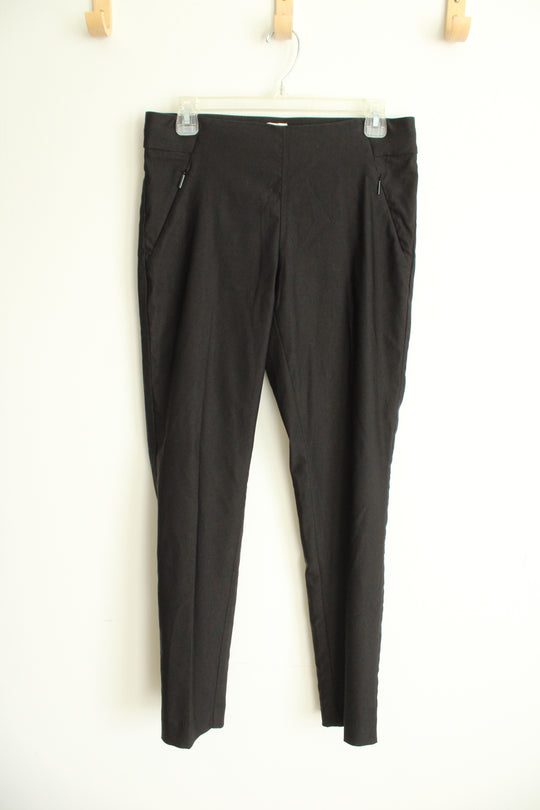 Anne Klein Pull-On Black Slim Ankle Pants | S