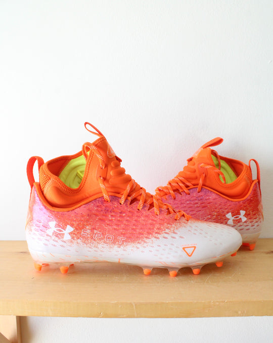 Under Armour Spotlight Lux MC 2.0 Orange Cleats | Size 11.5