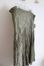 NEW Coldwater Creek Green Boho Skirt | XL