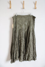NEW Coldwater Creek Green Boho Skirt | XL