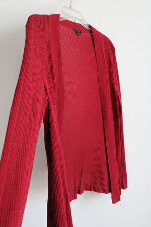 Talbots Dark Red Lightweight Knit Cardigan | L