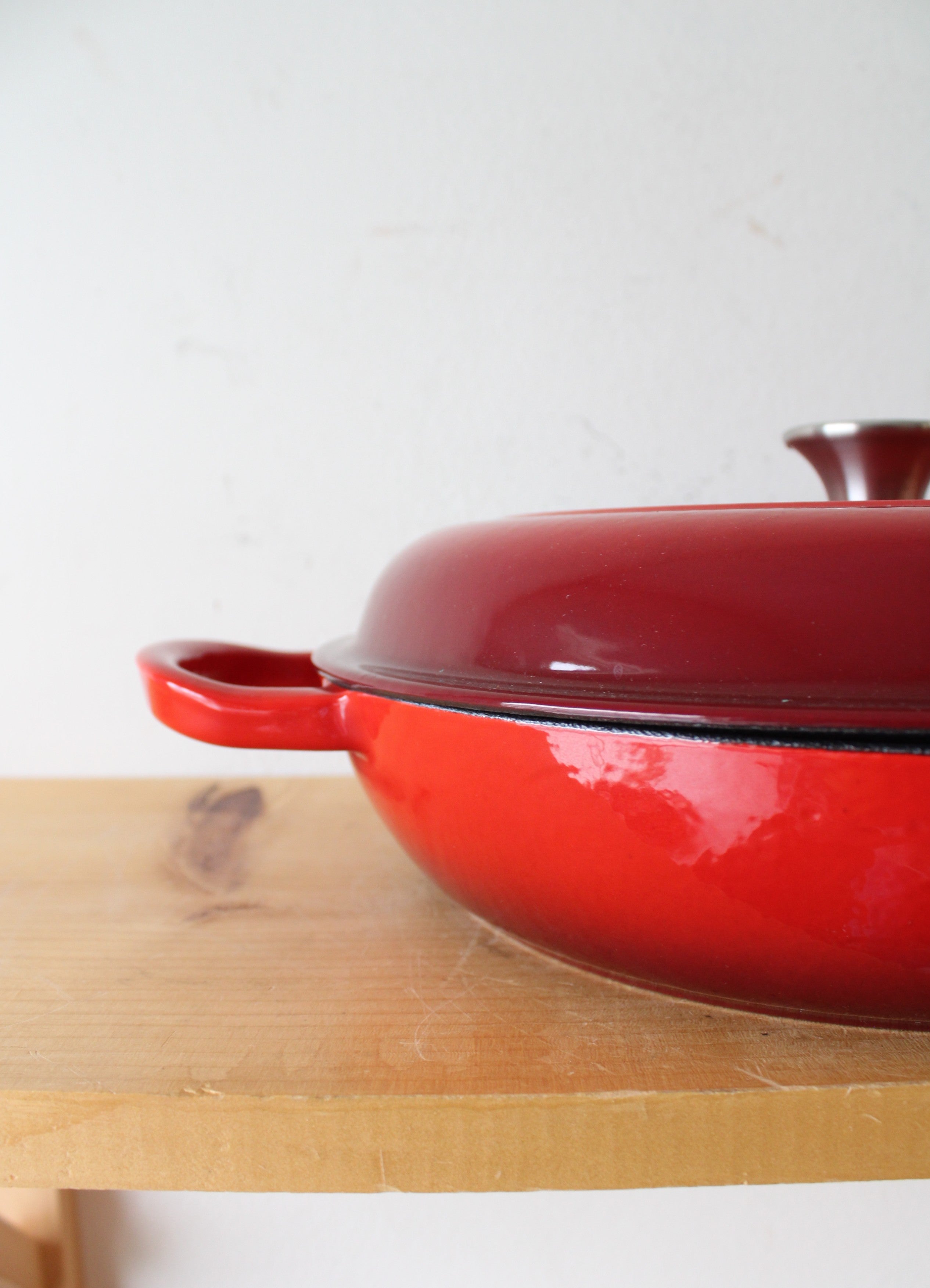 Enameled Cast Iron Red Braiser