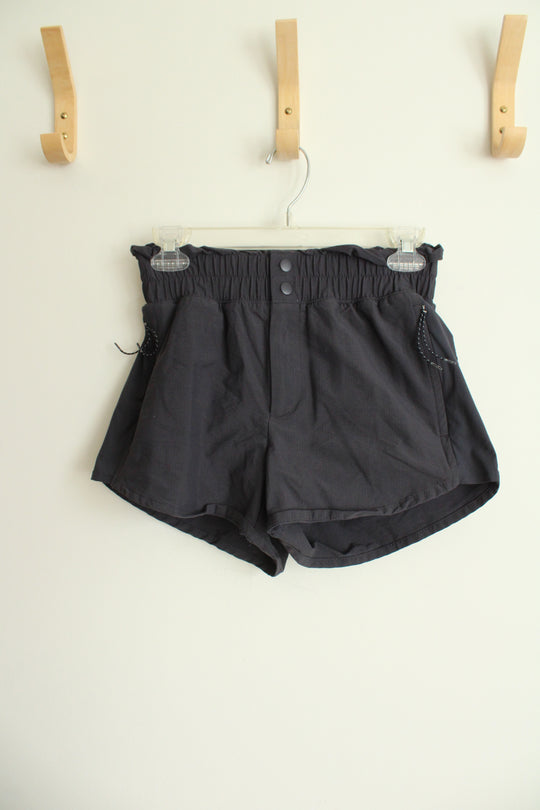 FLX High Waisted Dark Navy Paperbag Shorts | XS