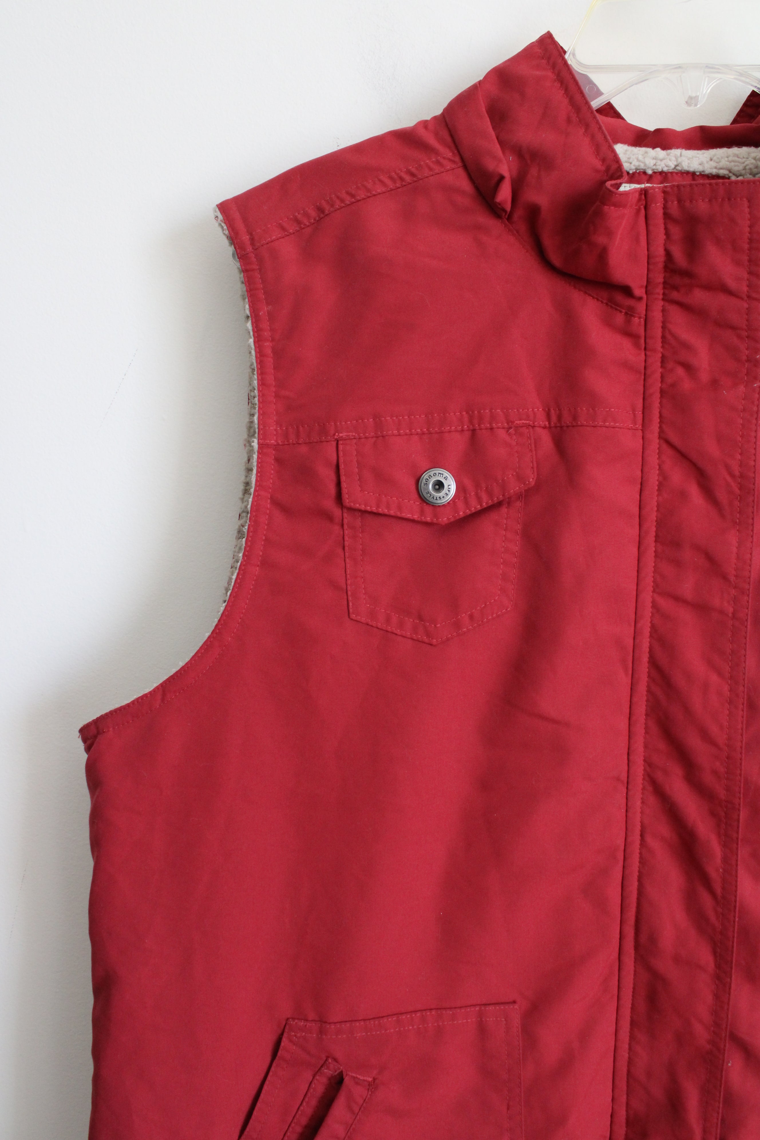 Sonoma Red Sherpa Lined Vests | XL